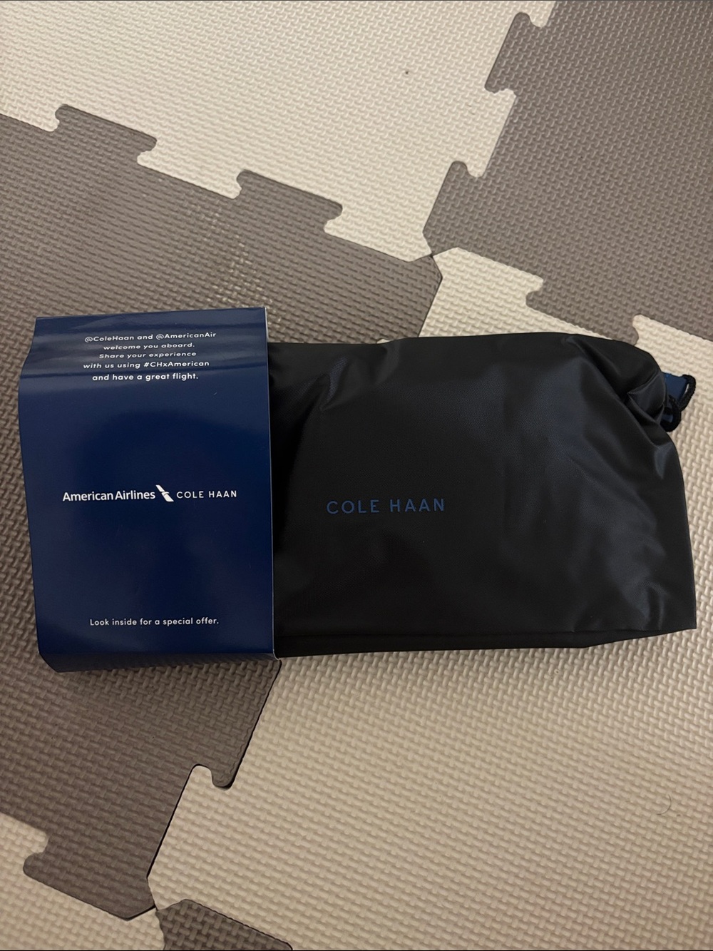 Cole Haan Black Travel Kit Pouch
